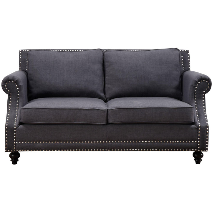 Camden Grey Linen Loveseat