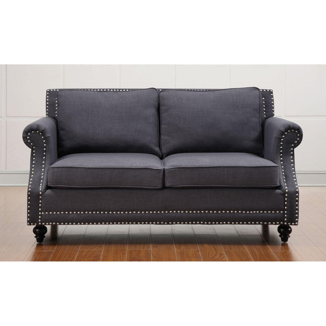 Camden Grey Linen Loveseat