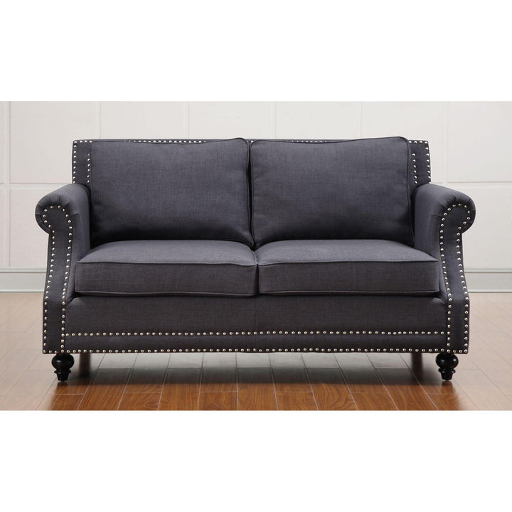 Camden Grey Linen Loveseat
