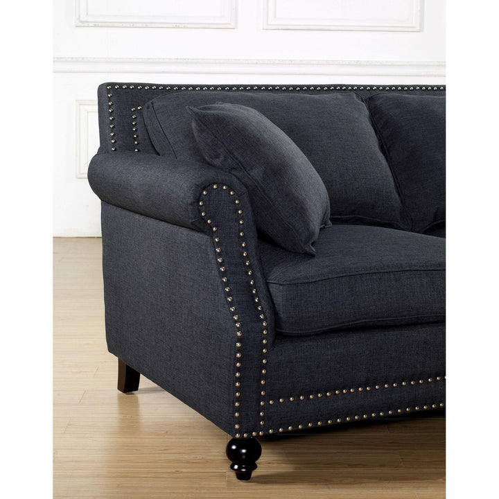 Camden Grey Linen Loveseat