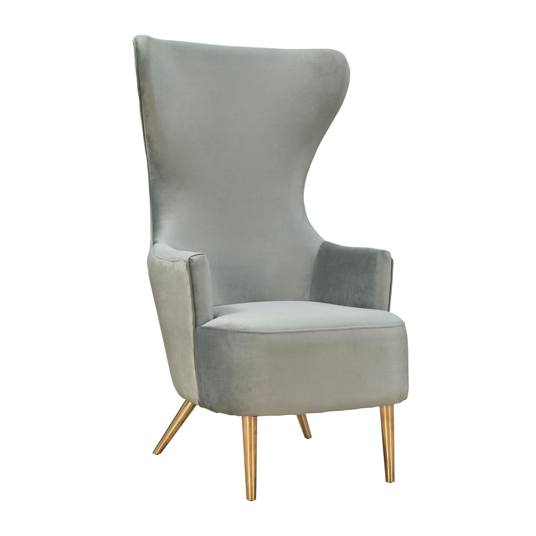 Julia Grey Wingback Chair