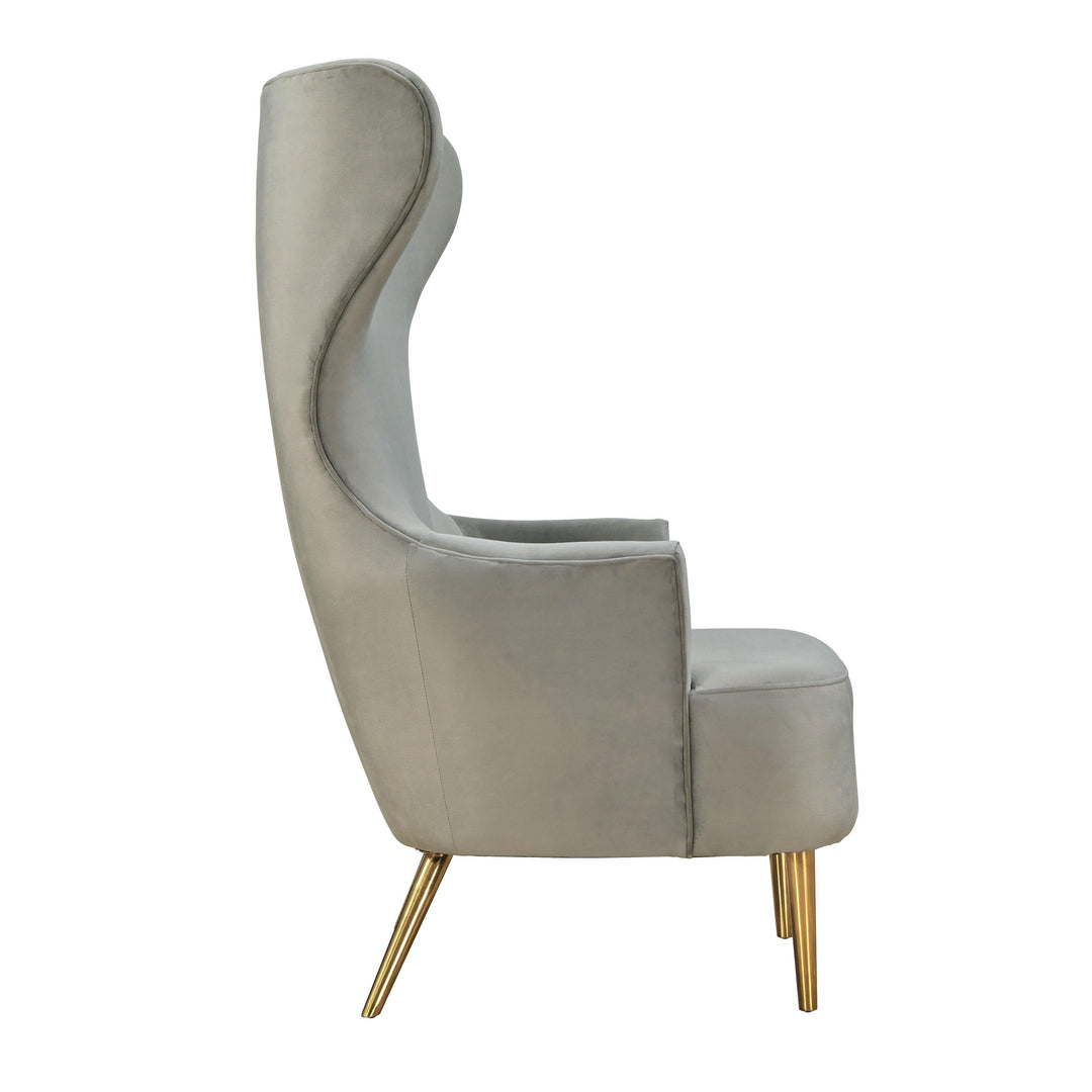Julia Grey Wingback Chair