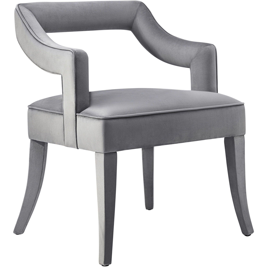 Tiffany Grey Velvet Chair