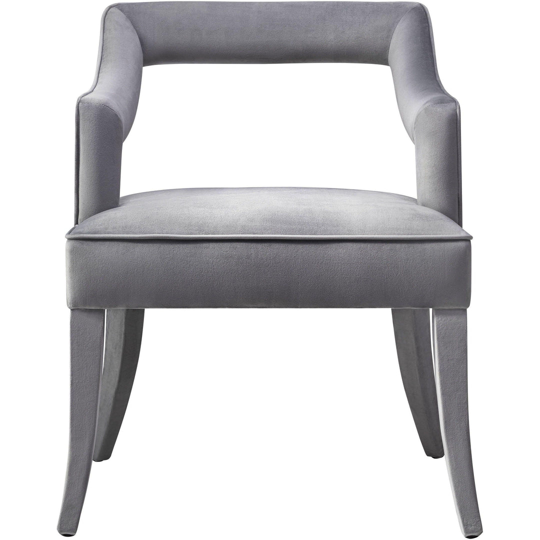 Tiffany Grey Velvet Chair