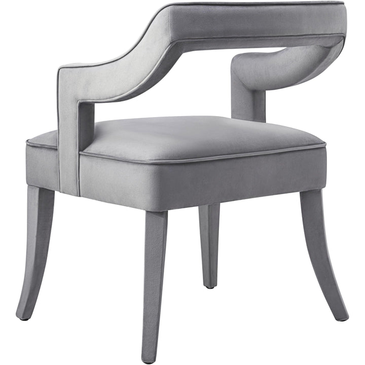 Tiffany Grey Velvet Chair