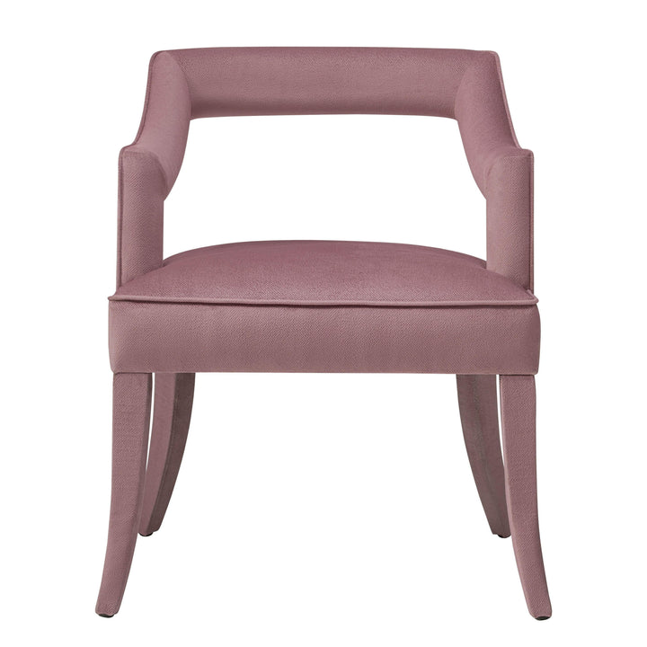 Tiffany Pink Slub Velvet Chair