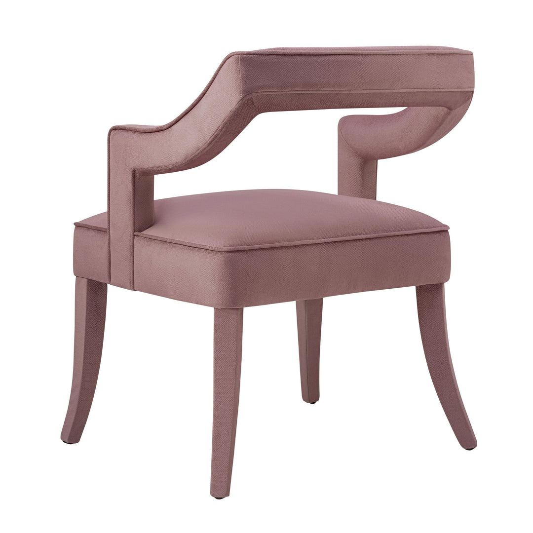 Tiffany Pink Slub Velvet Chair