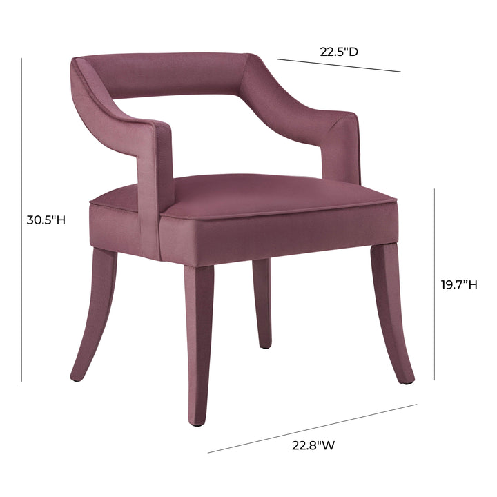 Tiffany Pink Slub Velvet Chair