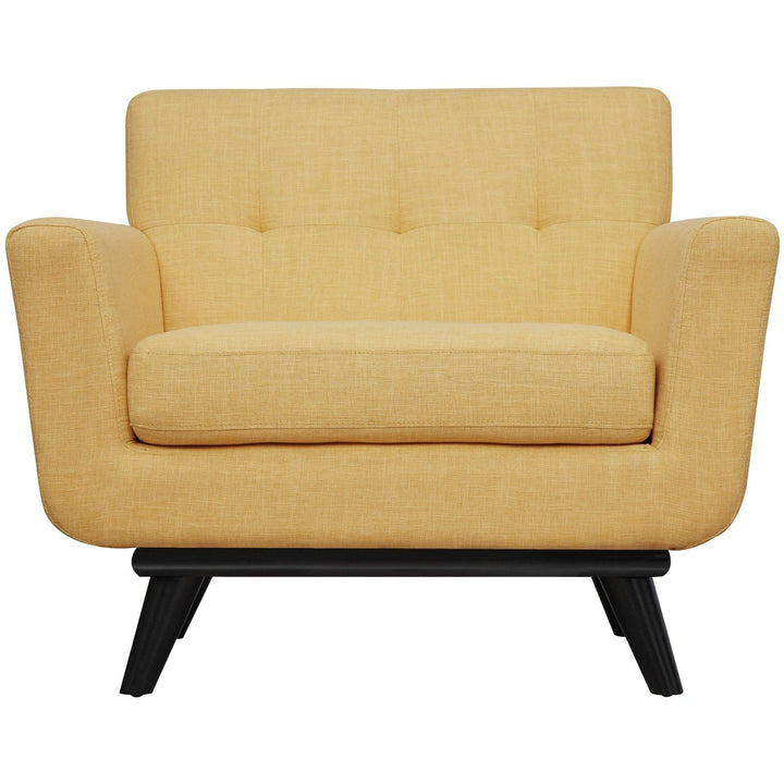 James Mustard Yellow Linen Chair