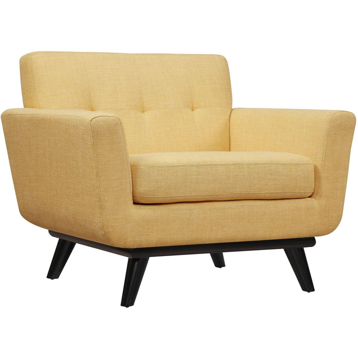 James Mustard Yellow Linen Chair