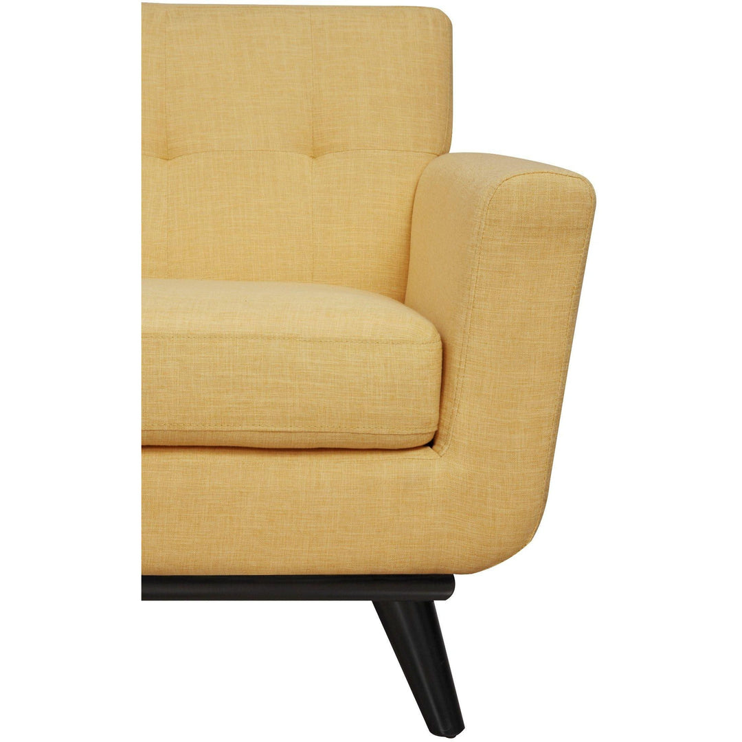 James Mustard Yellow Linen Chair