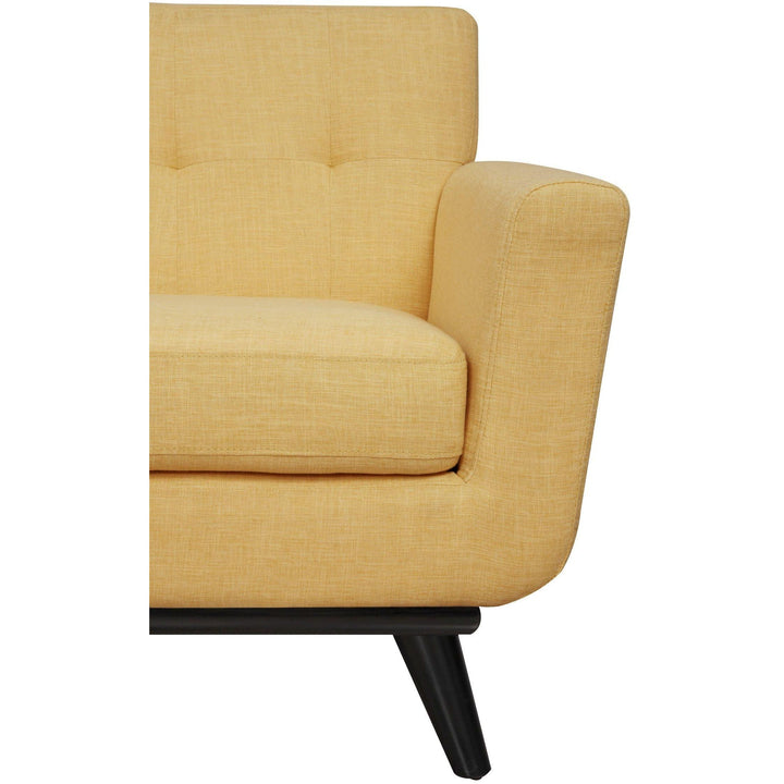 James Mustard Yellow Linen Chair