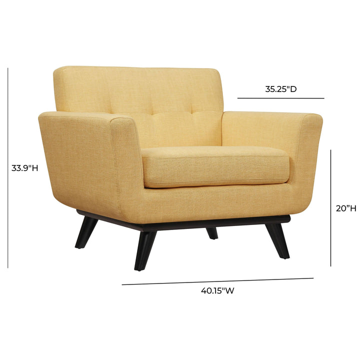 James Mustard Yellow Linen Chair