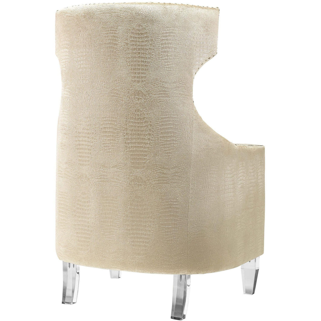 Gramercy Gold Croc Velvet Wing Chair