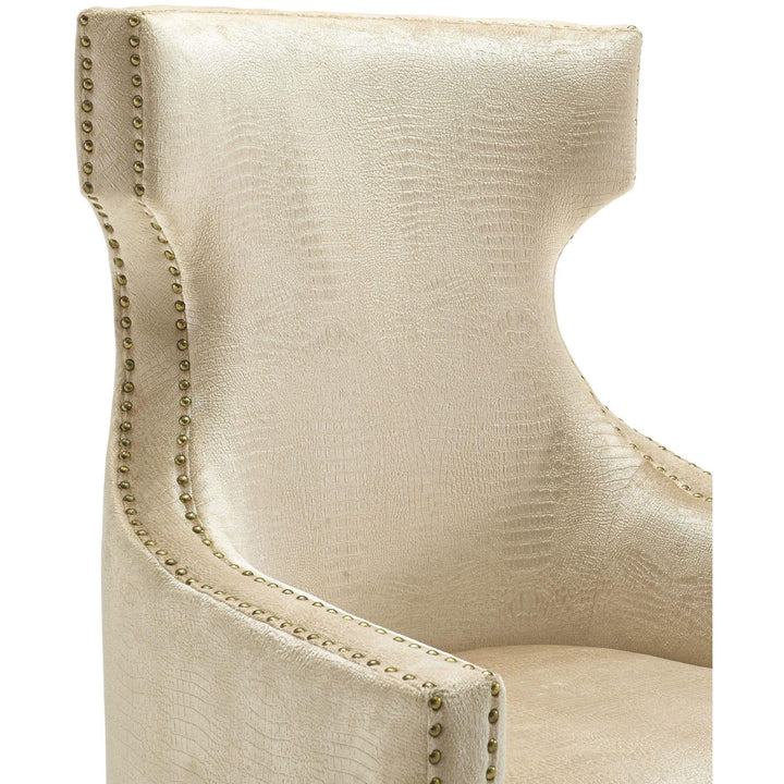 Gramercy Gold Croc Velvet Wing Chair