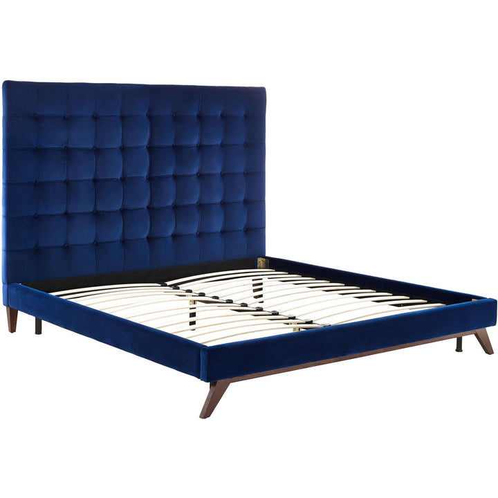 Eden Navy Velvet Bed in King