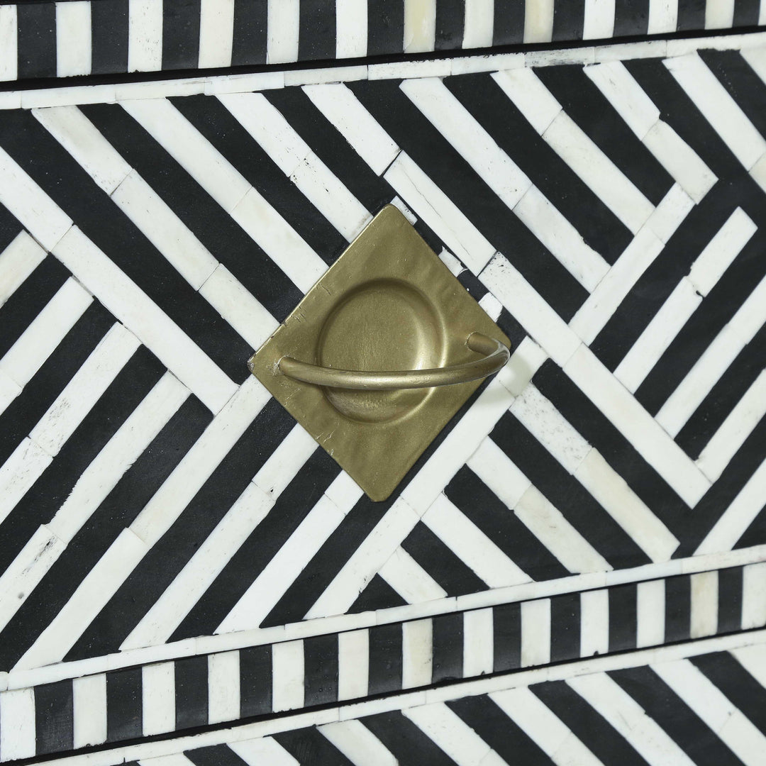 Kadiri Black and White Bone Inlay Dresser
