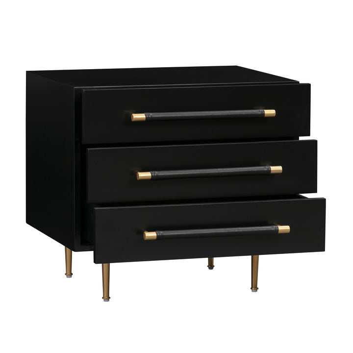 Trident Black Nightstand