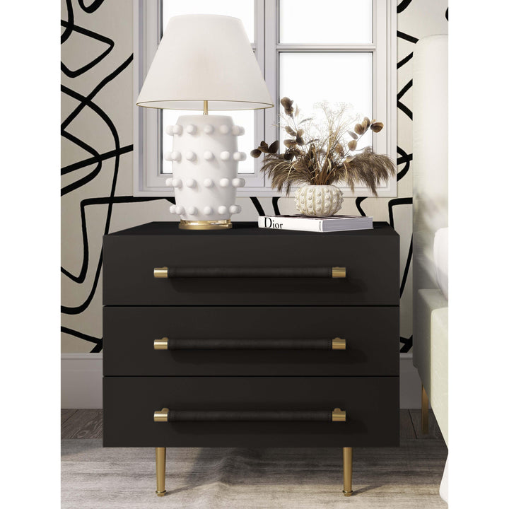 Trident Black Nightstand