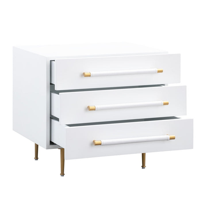 Trident White Nightstand