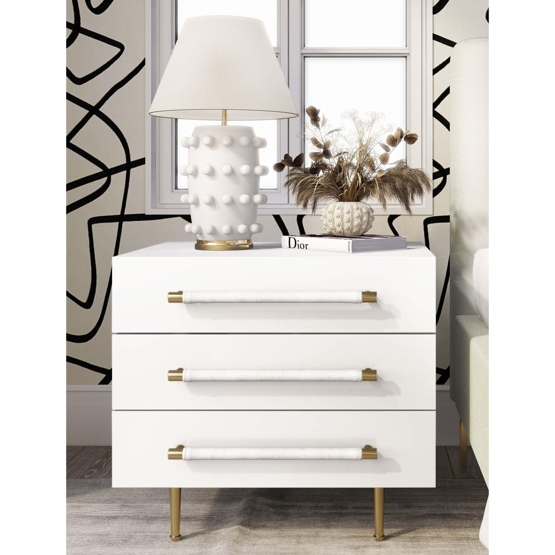 Trident White Nightstand