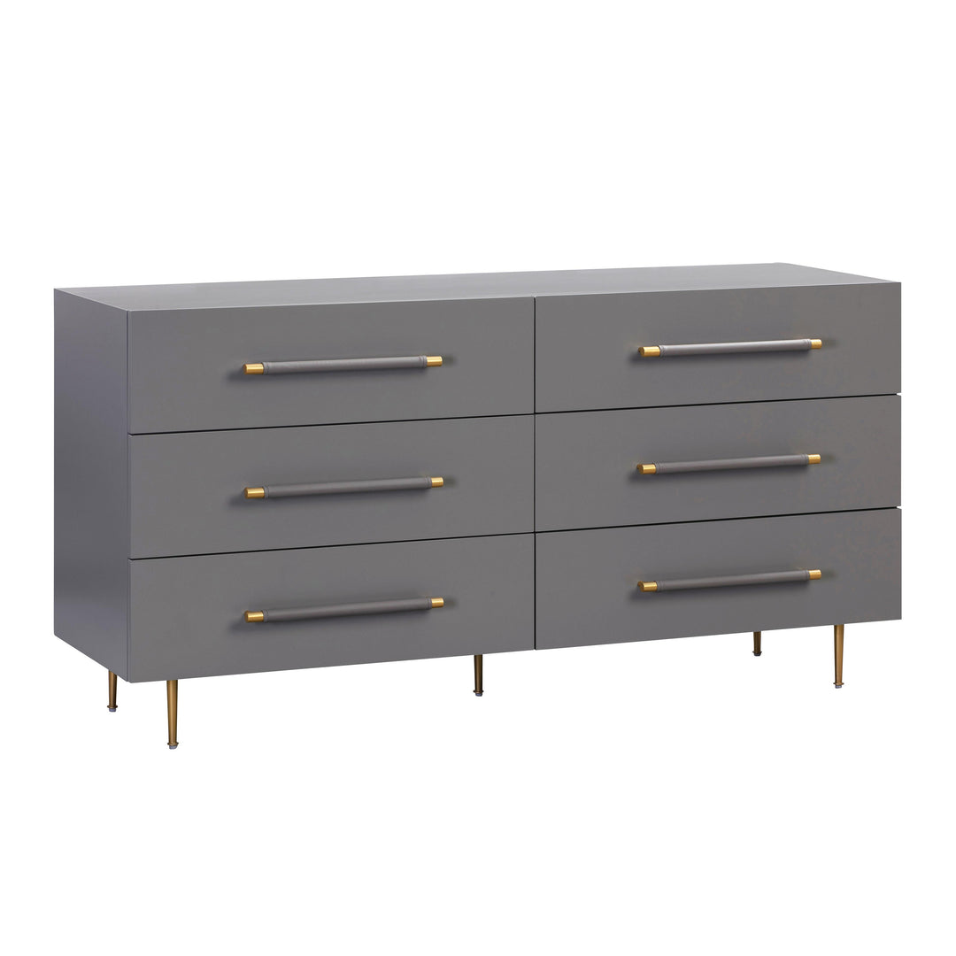 Trident Grey 6 Drawer Dresser