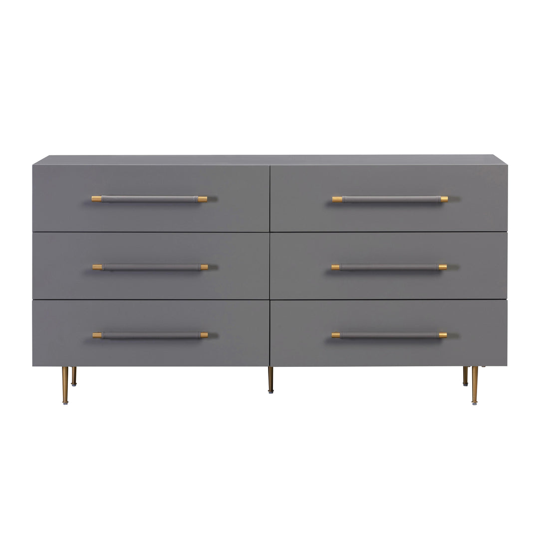 Trident Grey 6 Drawer Dresser