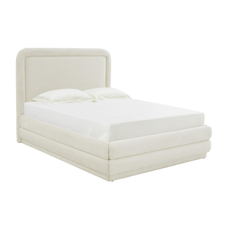 Briella Cream Velvet Bed in Full
