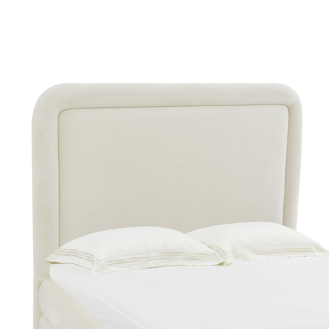 Briella Cream Velvet Bed in Full