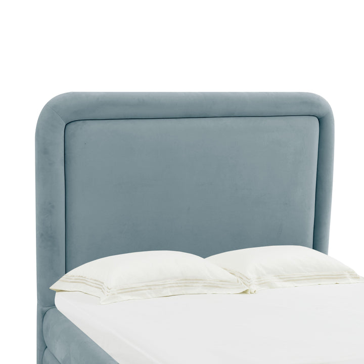 Briella Bluestone Velvet Bed in Full