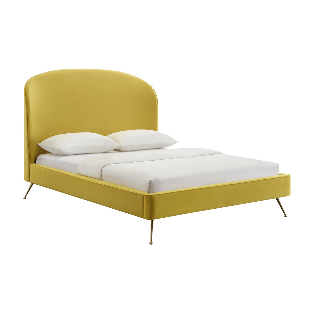 Vivi Burnt Gold Velvet Bed in King