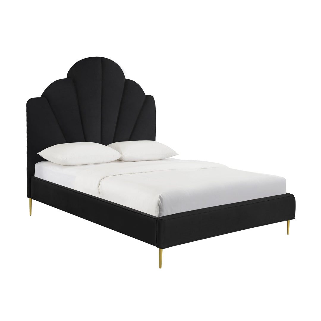 Bianca Black Velvet Bed in King