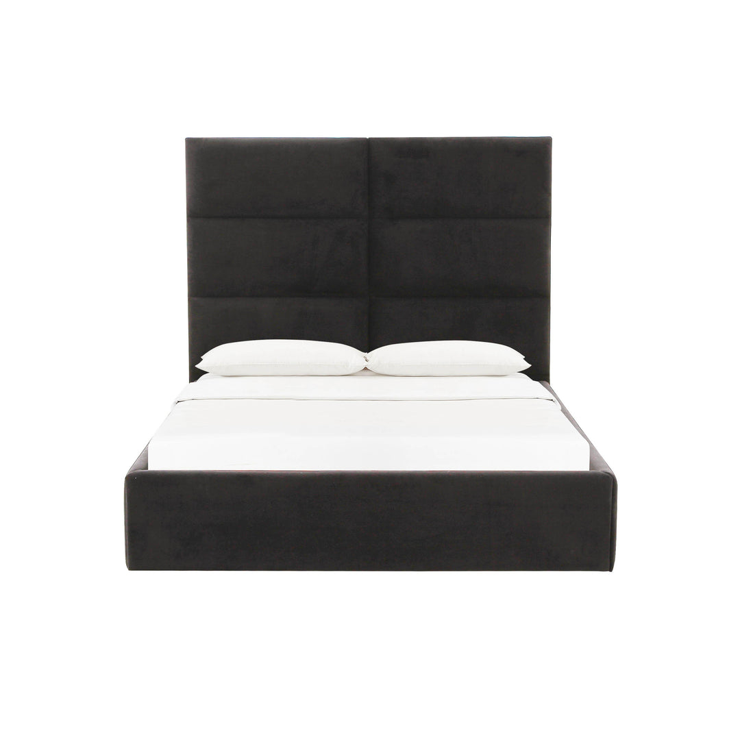 Eliana Black Velvet King Bed