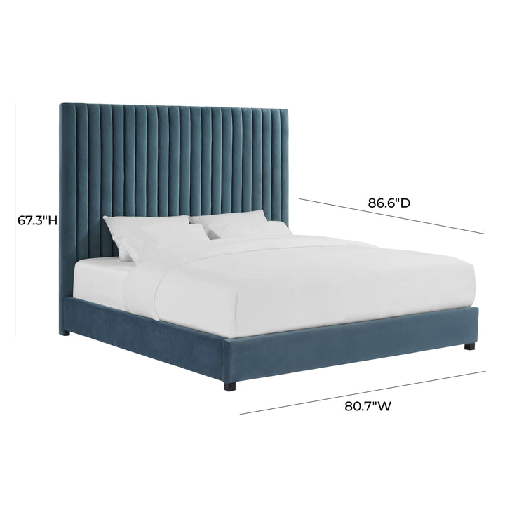 Arabelle Sea Blue Bed in King