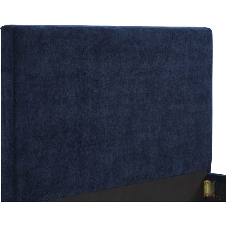 Delilah Navy Textured Velvet Bed in Queen