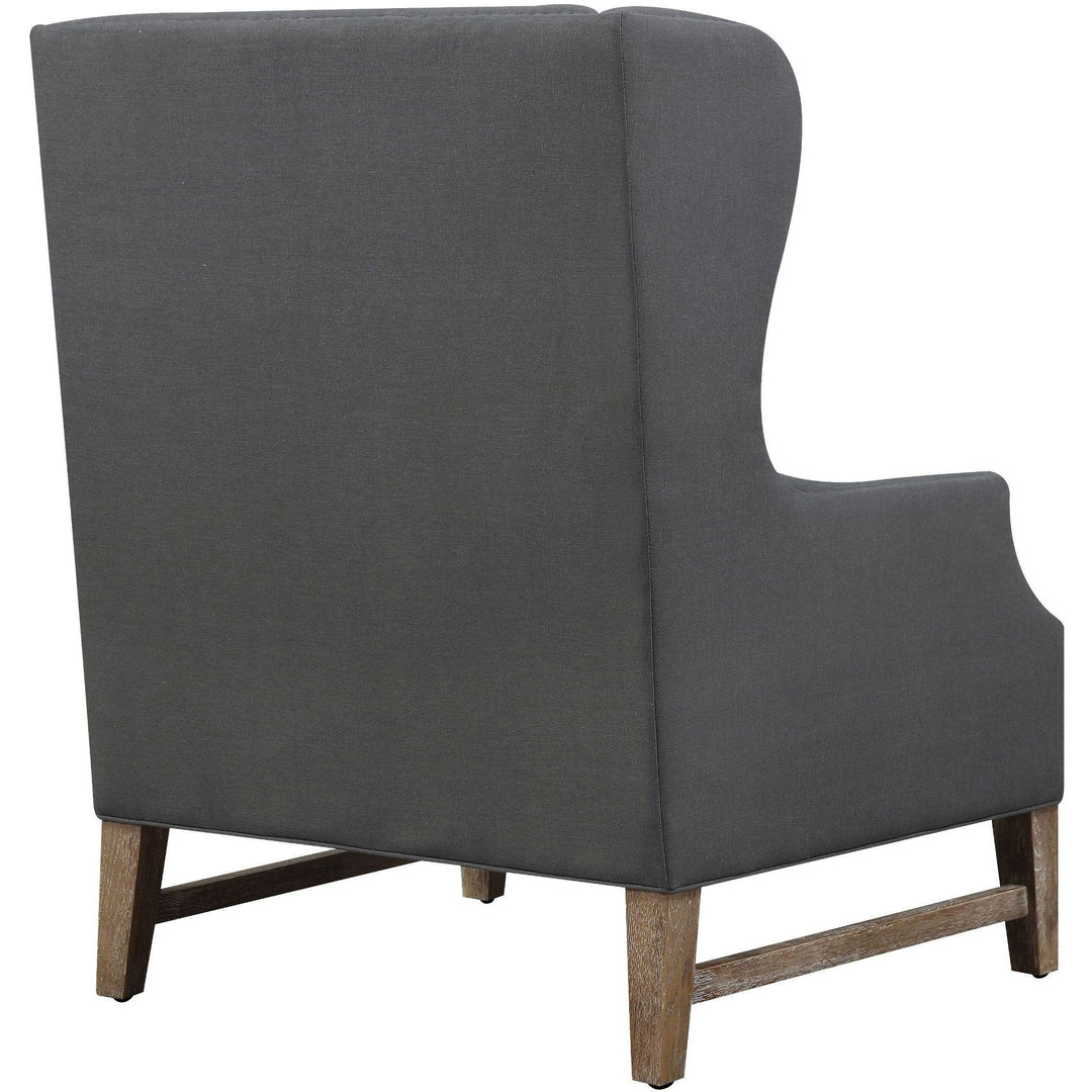 Devon Grey Linen Wing Chair
