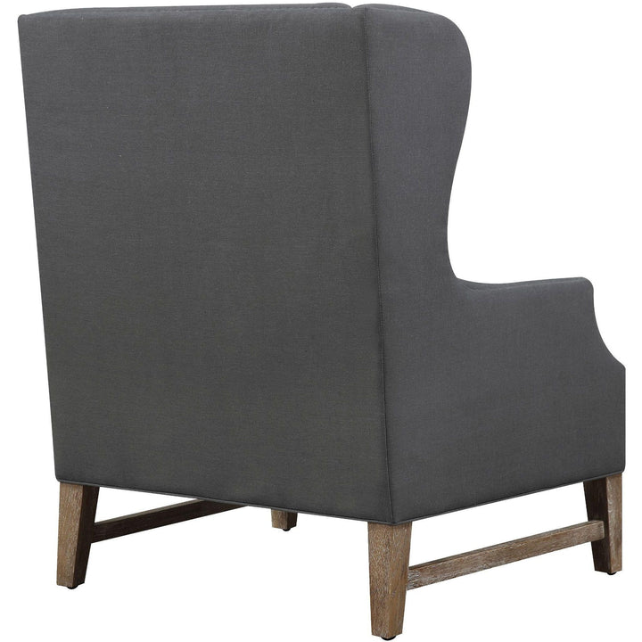 Devon Grey Linen Wing Chair