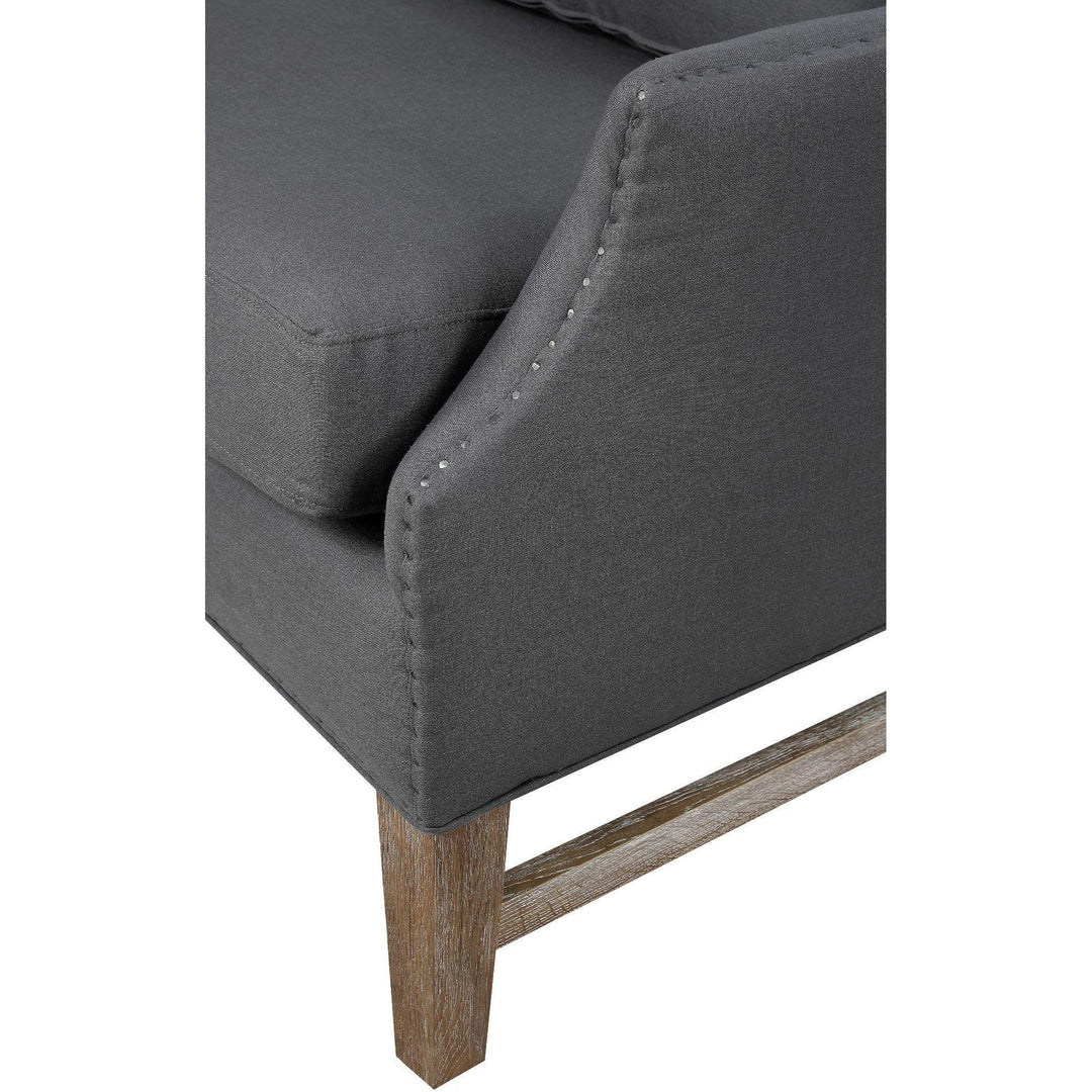 Devon Grey Linen Wing Chair