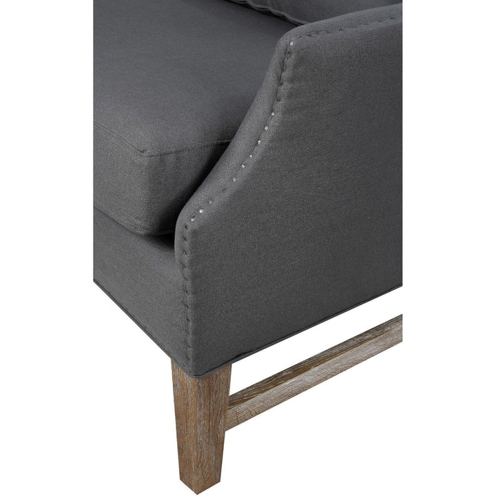 Devon Grey Linen Wing Chair