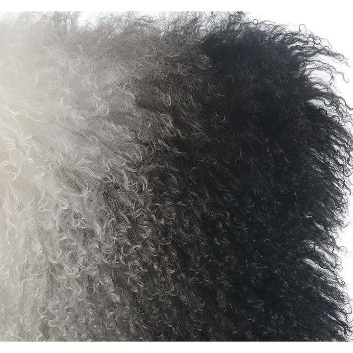 Tibetan Sheep Pillow White to Black