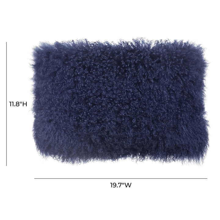 Tibetan Sheep Long Blue Pillow