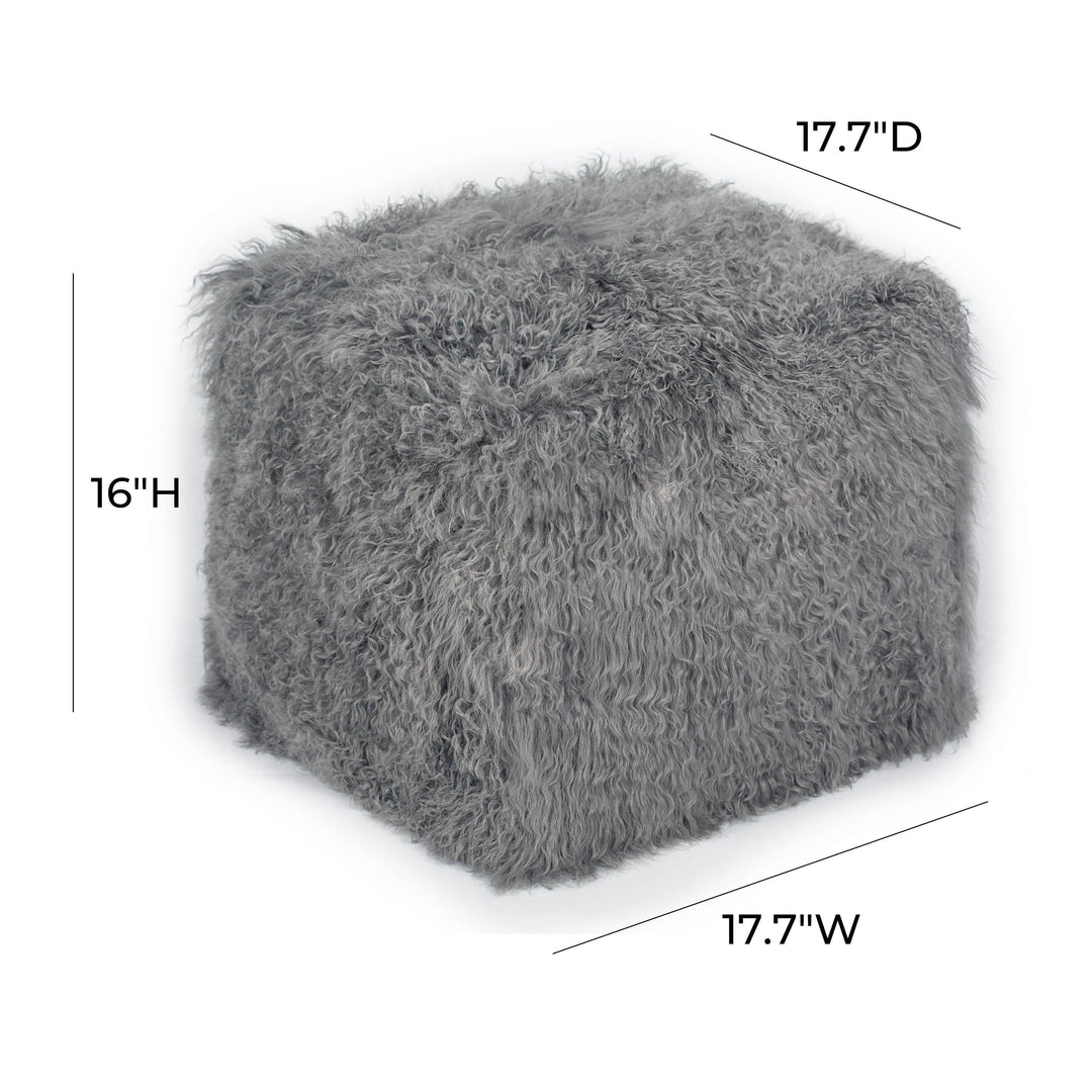 Tibetan Sheep Grey Pouf