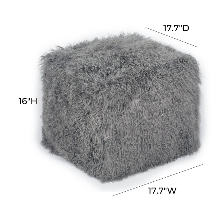 Tibetan Sheep Grey Pouf
