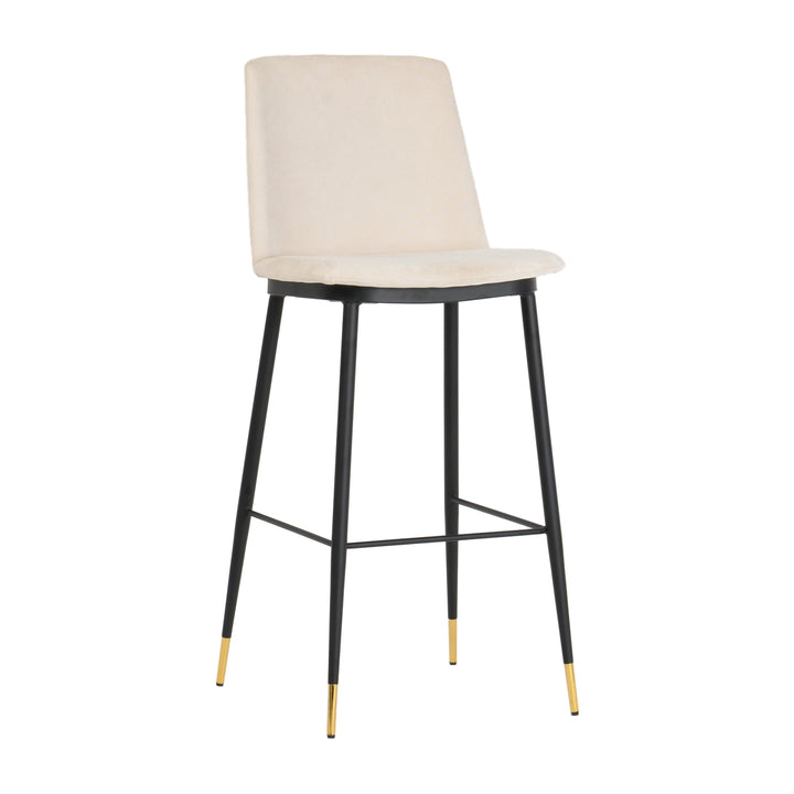 Evora Cream Velvet Counter Stool (Set of 2)