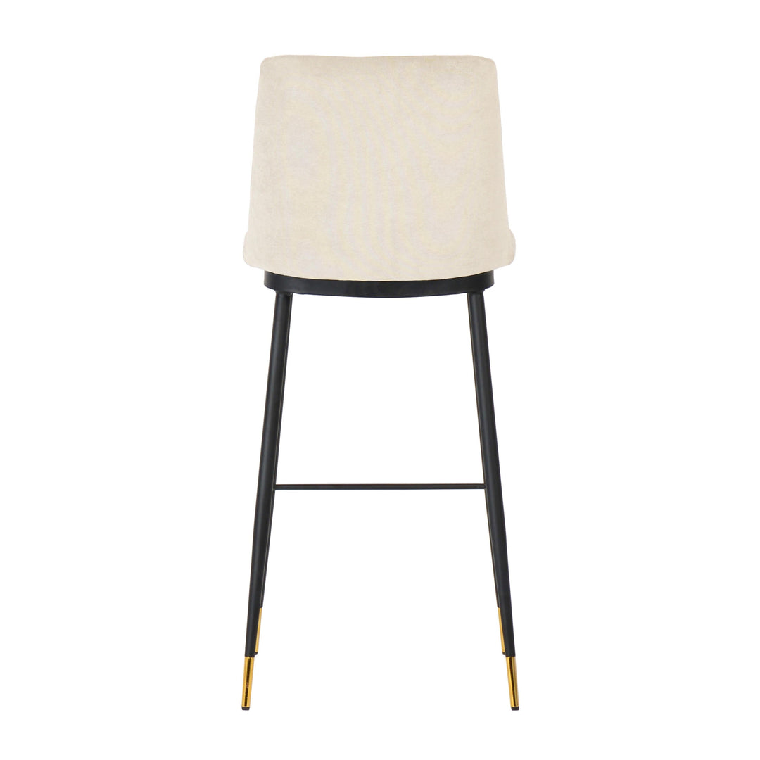 Evora Cream Velvet Counter Stool (Set of 2)