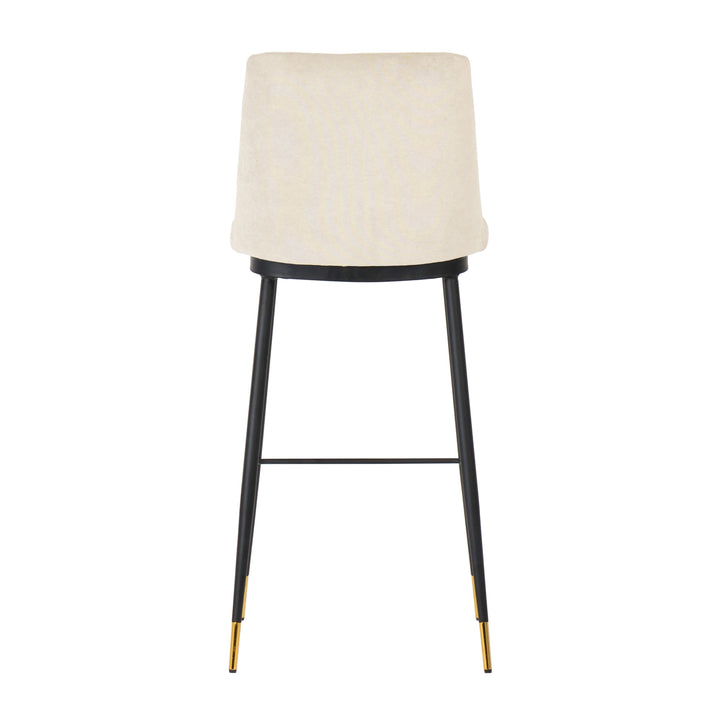 Evora Cream Velvet Counter Stool (Set of 2)