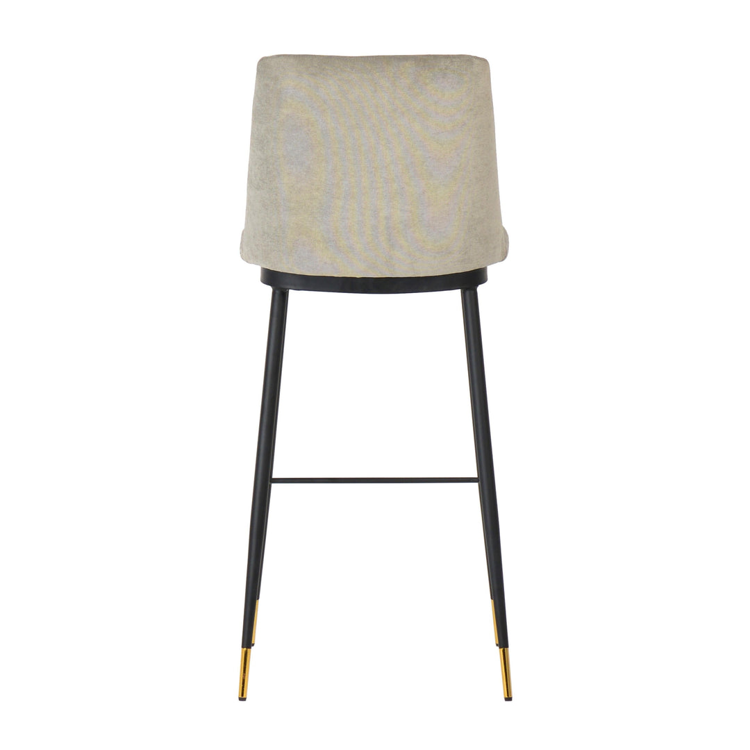 Evora Grey Velvet Counter Stool (Set of 2)