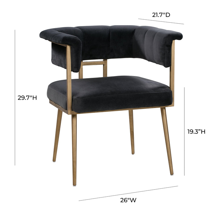 Astrid Grey Velvet Chair
