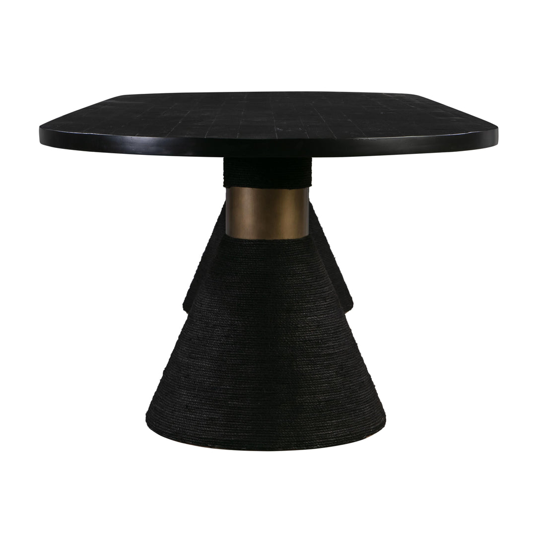 Rishi Black Rope Oval Table