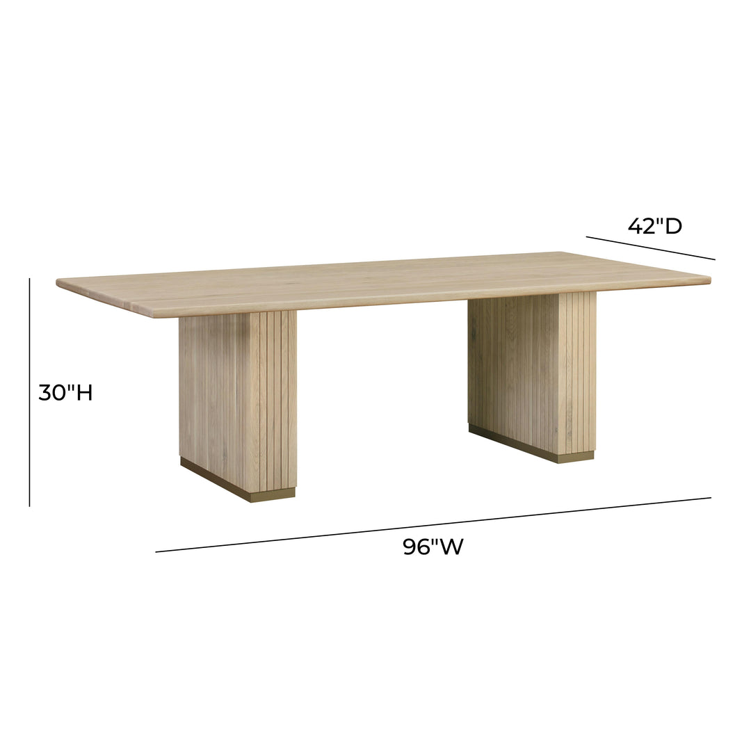 Chelsea Oak Wood Rectangular Dining Table